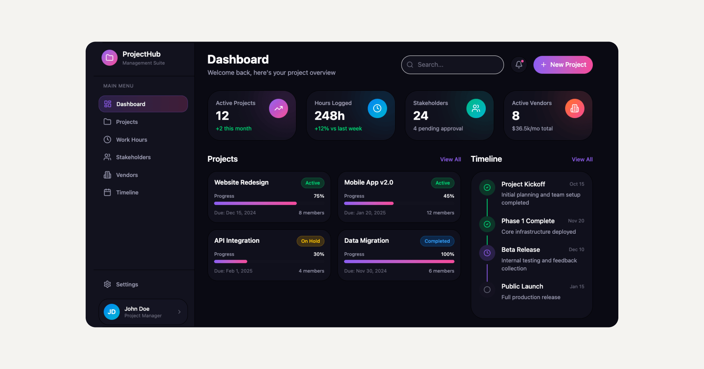 The Sticklight platform building a production-ready project from a prompt