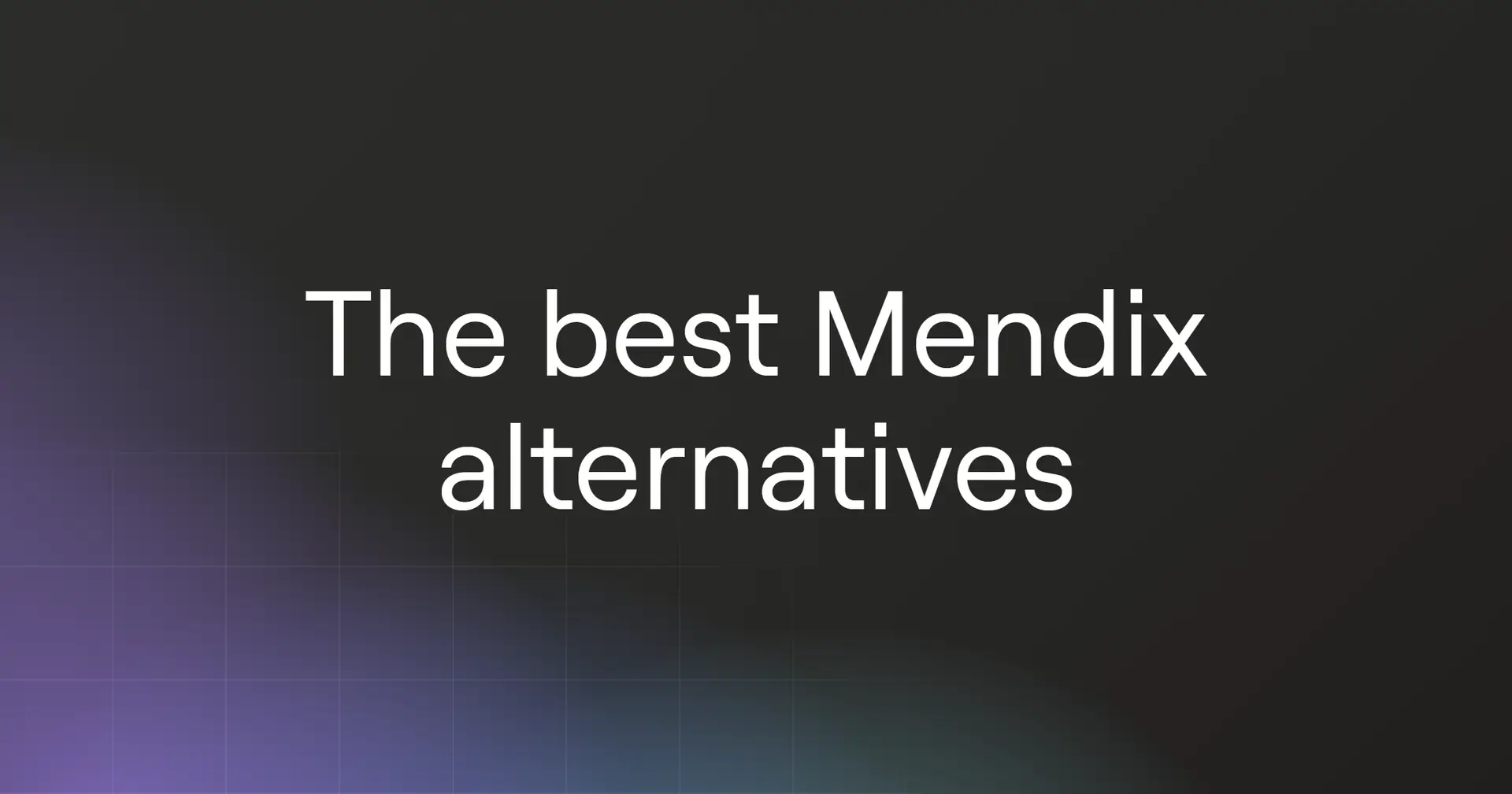 mendix-alternatives