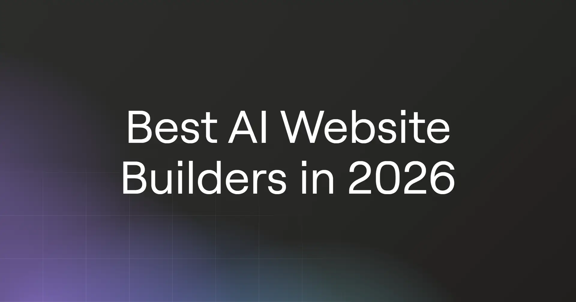 Best AI Website Builders in 2026