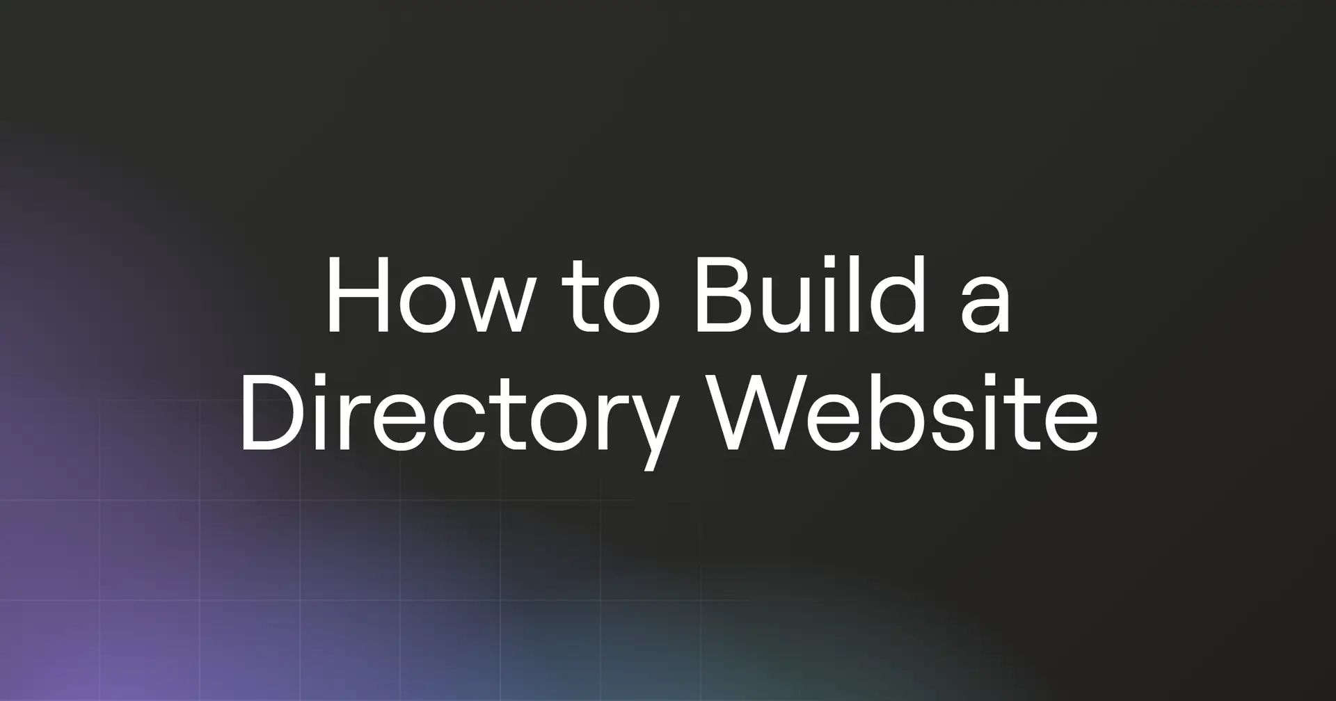 How to Build a Directory Website in 2026